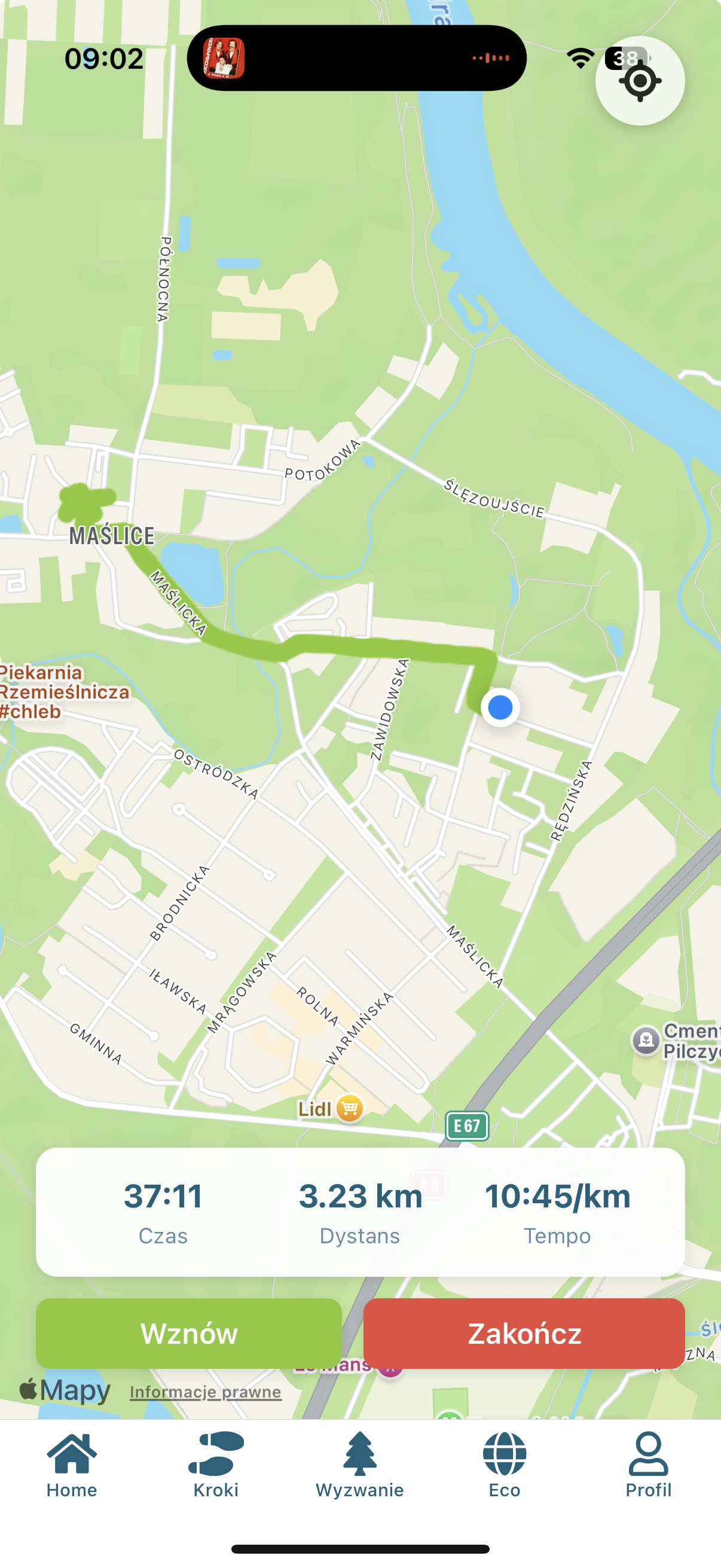 Nagrywanie aktywności w aplikacji